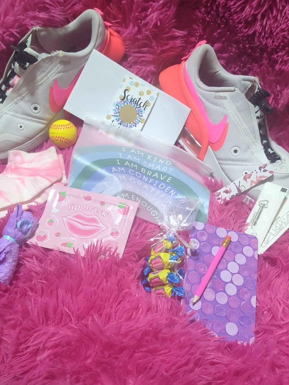 Nike Air Max White/Neon Pink Sneakers ( See Pics For Damage)
